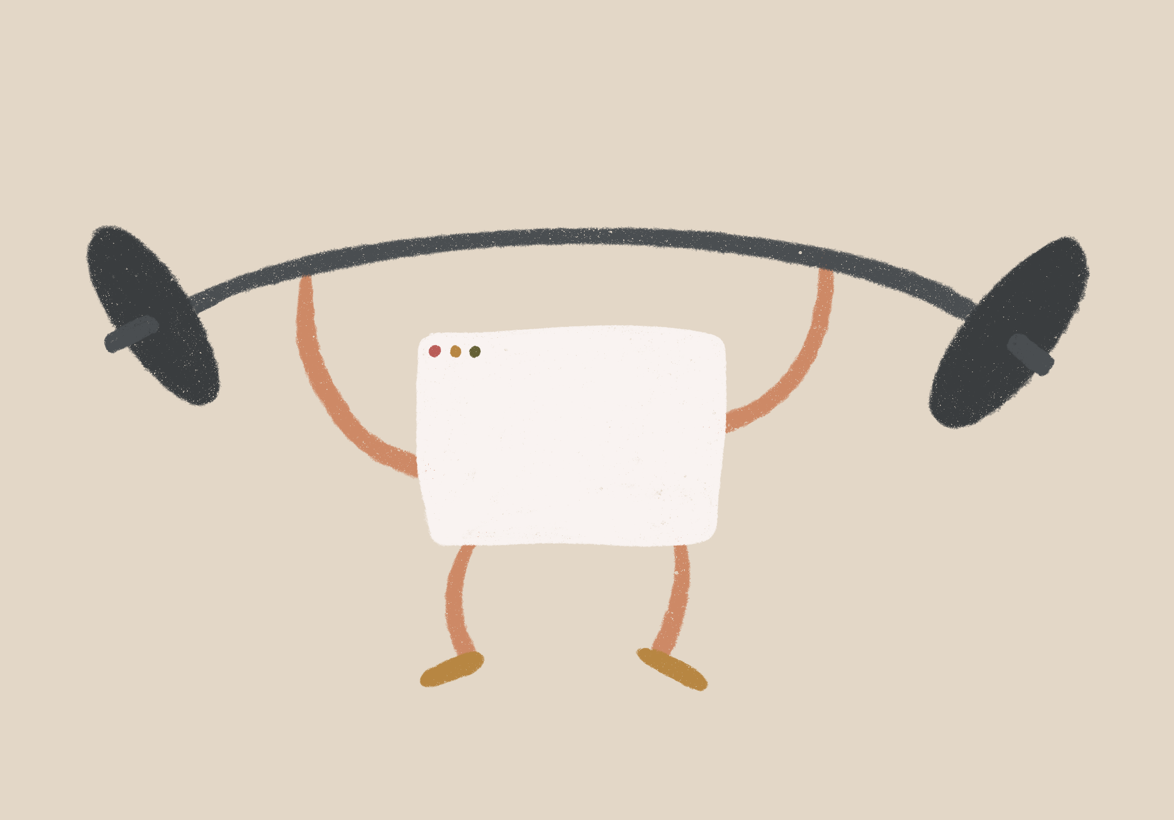 A little browser lifting weights